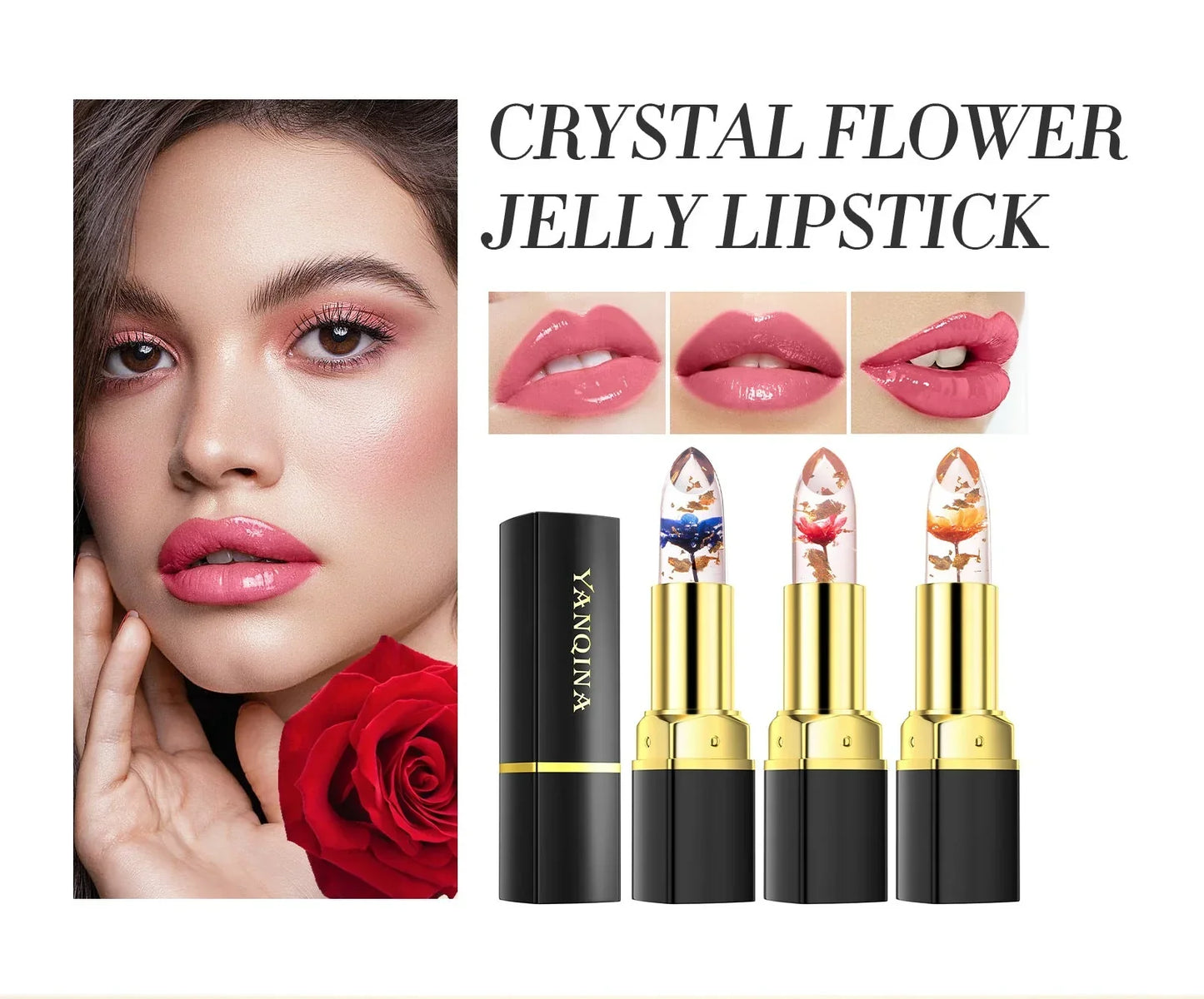 CRYSTAL JELLY FLOWER COLOR CHANGING LIPSTICK