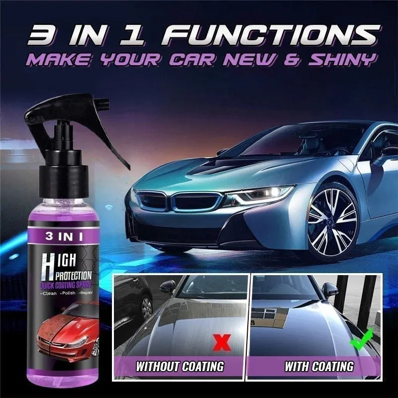 3 IN 1 HIGH PROTECTION QUICK CAR COATING SPRAY （🚙 SUITABLE FOR ALL COLORS CAR PAINT）