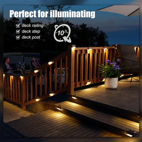 Solar Stair Lights : Auto Light Up In The Dark