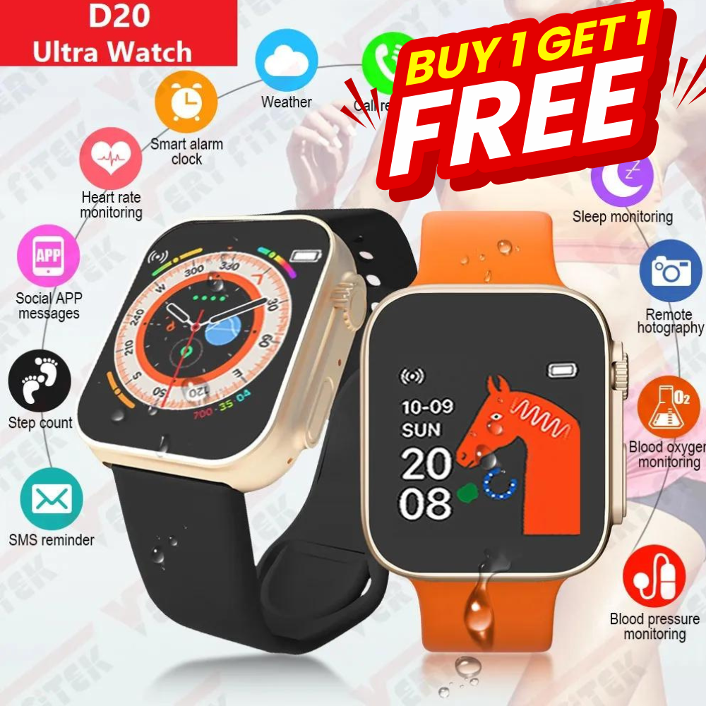 🔥Buy 1 Get 1 Free Offer🔥 D20 Ultra Smart Watch