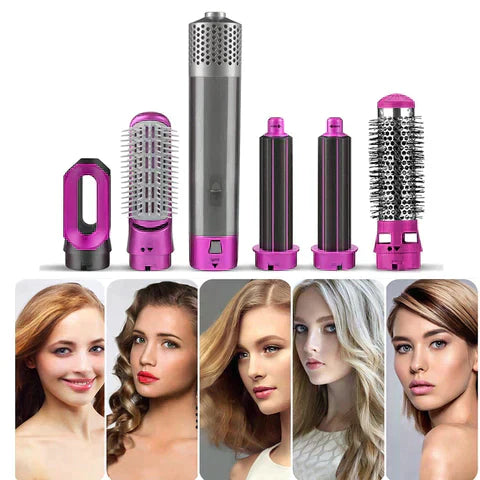 5 IN 1 HAIR DRYER HOT COMB SET HAIR CURLER