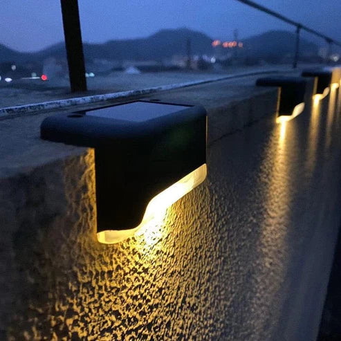 Solar Stair Lights : Auto Light Up In The Dark